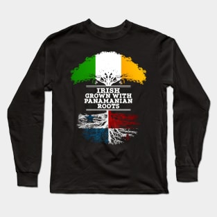 Irish Grown With Panamanian Roots - Gift for Panamanian With Roots From Panama Long Sleeve T-Shirt